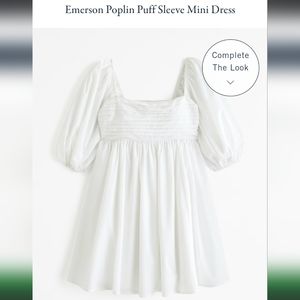 Abercrombie Emerson Poplin Puff Sleeve Mini Dress